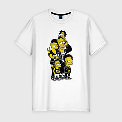 Футболка slim-fit Simpsons not dead! Motto, цвет: белый