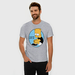 Футболка slim-fit Everyone hates me!, цвет: меланж — фото 2