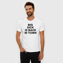 Футболка slim-fit BIG DICK IS BАCK TOWN, цвет: белый — фото 2