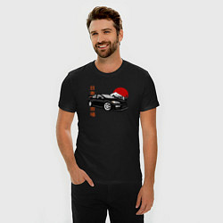 Футболка slim-fit Subaru Impreza WRX Sti Japanese Retro Style, цвет: черный — фото 2