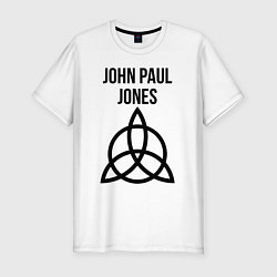 Футболка slim-fit John Paul Jones - Led Zeppelin - legend, цвет: белый