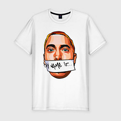 Футболка slim-fit My name is - Eminem, цвет: белый