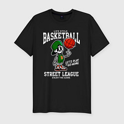 Мужская slim-футболка Баскетбол уличная лига