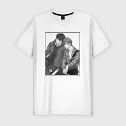 Мужская slim-футболка Mafuyu and Ritsuka