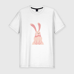 Футболка slim-fit Pink Bunny, цвет: белый