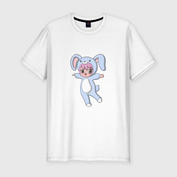 Футболка slim-fit Rabbit Girl, цвет: белый