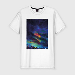 Футболка slim-fit Звездная рапсодия, цвет: белый