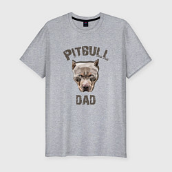 Футболка slim-fit Pitbull dad, цвет: меланж