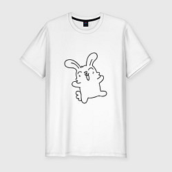 Футболка slim-fit Happy Bunny, цвет: белый