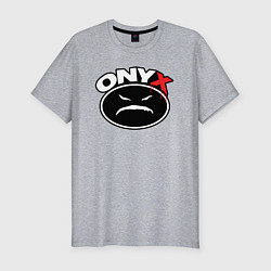 Футболка slim-fit Onyx - black logo, цвет: меланж