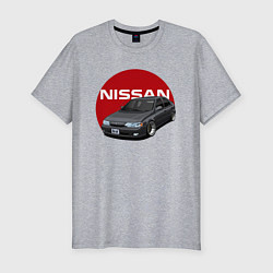 Футболка slim-fit Nissan B-14, цвет: меланж
