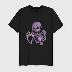 Футболка slim-fit С любовью, цвет: черный
