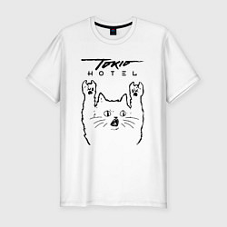 Футболка slim-fit Tokio Hotel - rock cat, цвет: белый