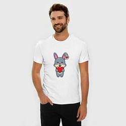 Футболка slim-fit Lover Bunny, цвет: белый — фото 2