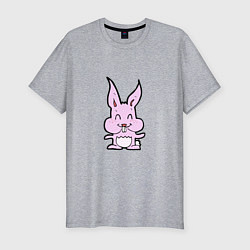 Мужская slim-футболка Rabbit Smile