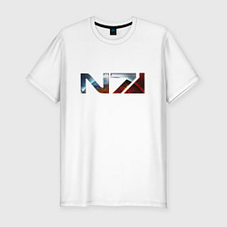Футболка slim-fit Mass Effect N7 -Shooter, цвет: белый