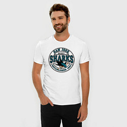 Футболка slim-fit San Jose Sharks, цвет: белый — фото 2