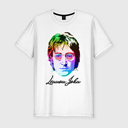 Мужская slim-футболка Леннон Джон