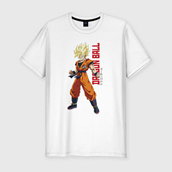 Мужская slim-футболка Dragon Ball - Goky Son