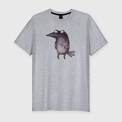 Мужская slim-футболка Черная ворона