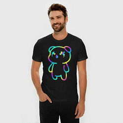Футболка slim-fit Cool neon bear, цвет: черный — фото 2