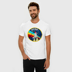 Футболка slim-fit NASA - emblem - USA, цвет: белый — фото 2