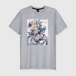 Мужская slim-футболка Setsuna art