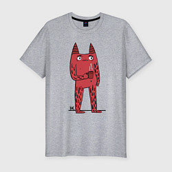 Футболка slim-fit Кот босс, цвет: меланж