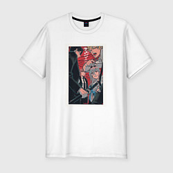 Мужская slim-футболка Chainsaw Man Человек-бензопила Аниме