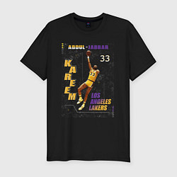 Футболка slim-fit Зал славы nba карим абдул-джаббар, цвет: черный