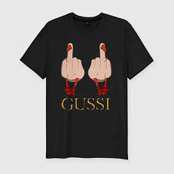 Футболка slim-fit Два весёлых гуся - GUSSI - Fashion 2055, цвет: черный