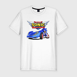 Футболка slim-fit Team Sonic racing - hedgehog, цвет: белый