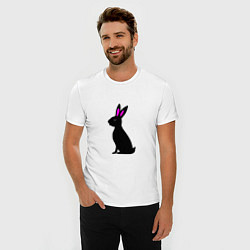 Футболка slim-fit Черный кролик, цвет: белый — фото 2