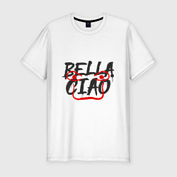 Футболка slim-fit Bella ciao, цвет: белый