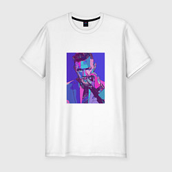 Мужская slim-футболка Purple Conor