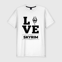 Футболка slim-fit Skyrim love classic, цвет: белый