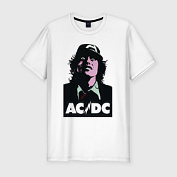 Футболка slim-fit Angus young - ACDC, цвет: белый