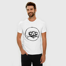 Футболка slim-fit Me Gusta - trollface, цвет: белый — фото 2