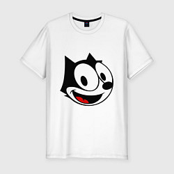 Футболка slim-fit Cat Felix head, цвет: белый