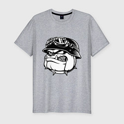 Футболка slim-fit Evil bulldog head, цвет: меланж