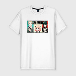Футболка slim-fit Spy family - heroes, цвет: белый
