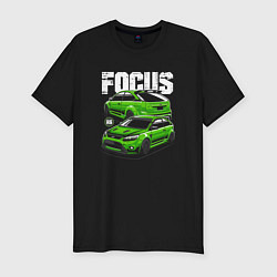 Футболка slim-fit Ford Focus art, цвет: черный
