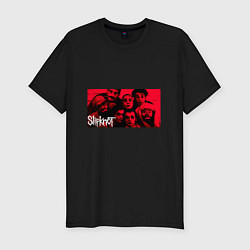 Мужская slim-футболка Slipknot и Маски