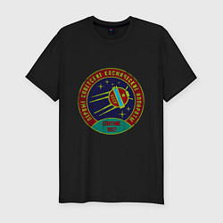 Футболка slim-fit Спутник USSR, цвет: черный