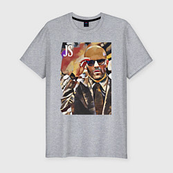 Футболка slim-fit Jason Statham - кинозвезда, цвет: меланж
