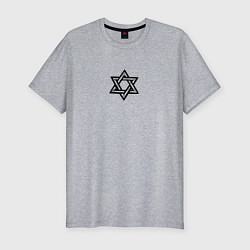 Футболка slim-fit Давидова звезда, цвет: меланж