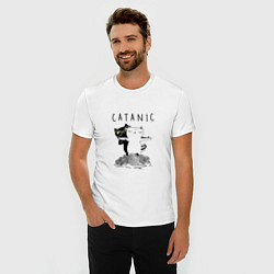 Футболка slim-fit Catanic quote, цвет: белый — фото 2