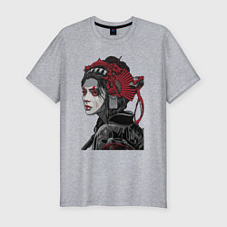 Футболка slim-fit Sad samurai, цвет: меланж