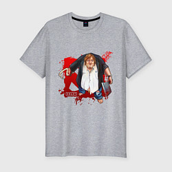 Футболка slim-fit Gabe Newell - Dota 2, цвет: меланж