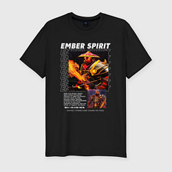 Футболка slim-fit Ember Spirit Dota2, цвет: черный